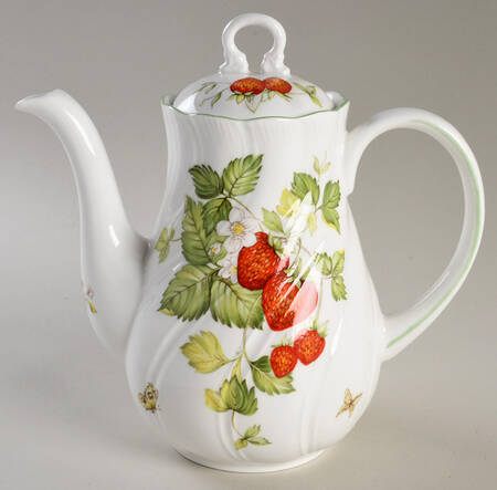 Virginia Strawberry Coffee Pot & Lid by Rosina-Queens