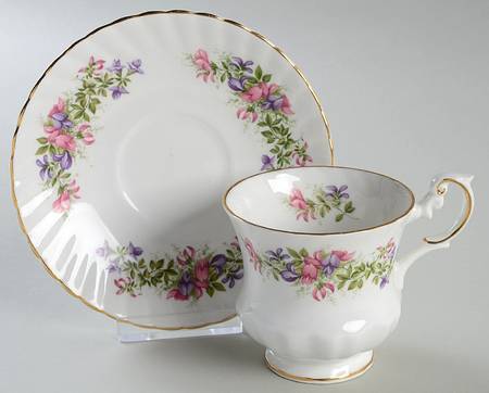 Wild Flowers Footed Cup & Saucer Set