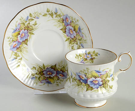 Wild Flowers Footed Cup & Saucer Set