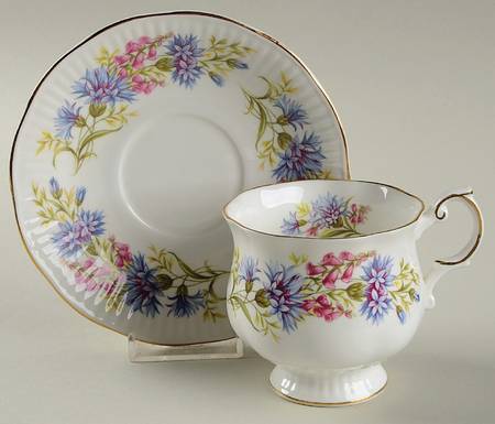 Wild Flowers Footed Cup & Saucer Set