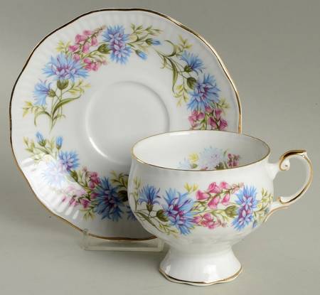 Wild Flowers Footed Cup & Saucer Set