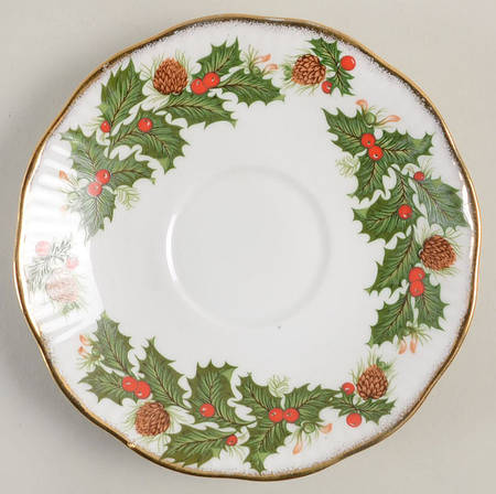 Yuletide (Scalloped) Saucer for Footed Cup