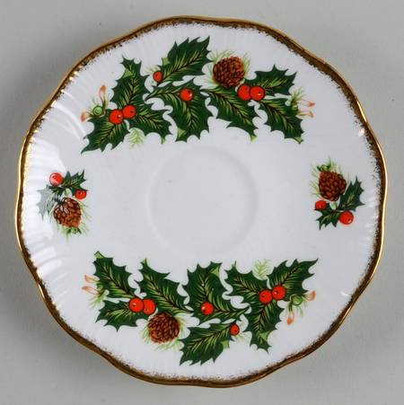 Yuletide (Scalloped) Saucer for Flat Demitasse Cup
