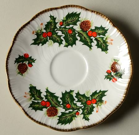 Yuletide (Scalloped) Saucer for Footed Demitasse Cup