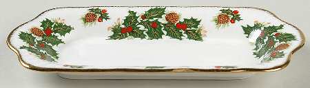Yuletide (Scalloped) 9" Rectangular Tray