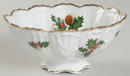 Yuletide (Scalloped) Open Candy Dish