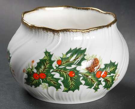 Yuletide (Scalloped) Open Sugar Bowl