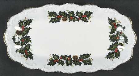 Yuletide (Scalloped) Tray for Creamer & Sugar with Lid