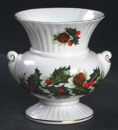 Yuletide (Scalloped) 3" Urn Shaped Vase