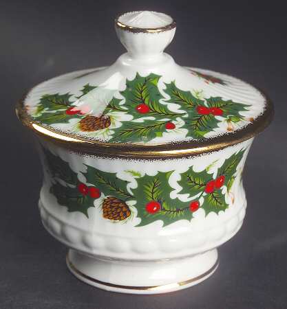 Yuletide (Scalloped) Sugar Bowl & Lid