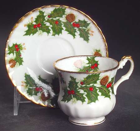 Yuletide (Scalloped) Footed Demitasse Cup & Saucer Set