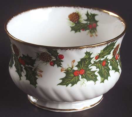 Yuletide (Scalloped) Open Sugar Bowl