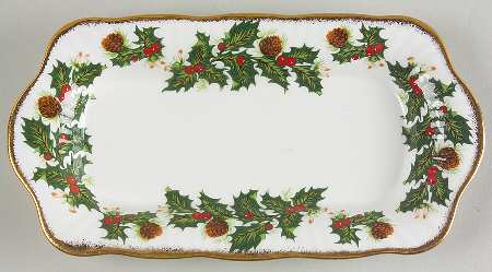 Yuletide (Scalloped) 9" Rectangular Tray