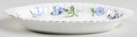 Blue Poppy Tray for Mini Creamer & Open Sugar