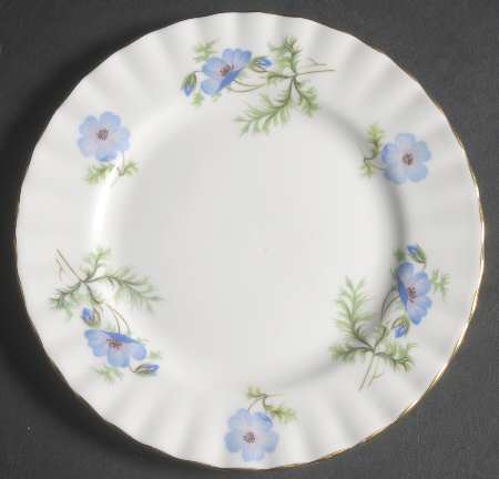 Blue Poppy Bread & Butter Plate