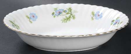 Blue Poppy 9" Oval Vegetable Bowl
