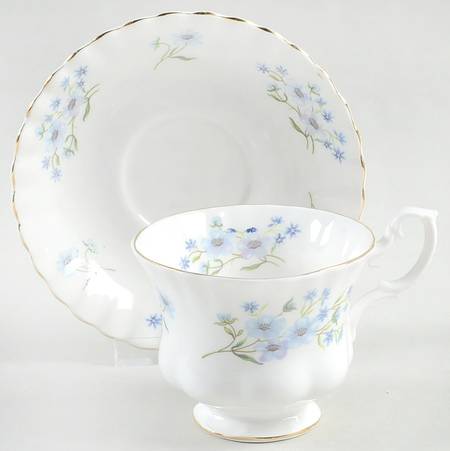 Blue Rock Footed Cup & Saucer Set