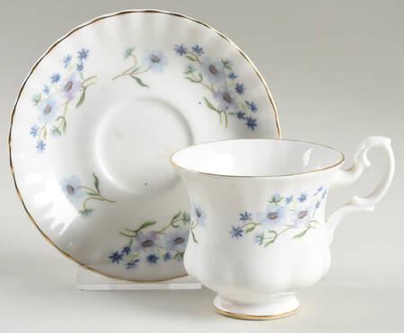 Blue Rock Footed Demitasse Cup & Saucer Set