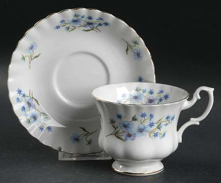 Blue Rock Footed Cup & Saucer Set