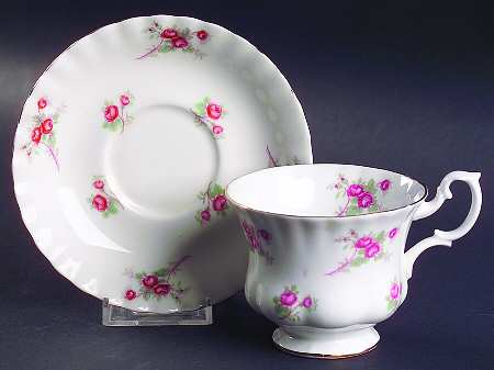 Rose Time Footed Cup & Saucer Set