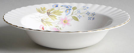 Wild Anemone (Ribbed) Rim Soup Bowl
