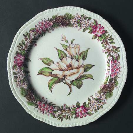 American State Flowers Dinner Plate