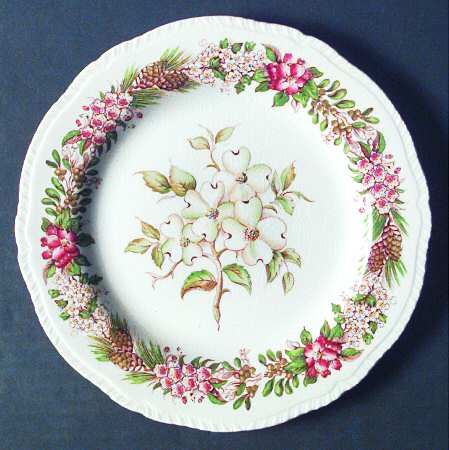 American State Flowers Luncheon Plate