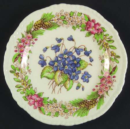 American State Flowers Bread & Butter Plate