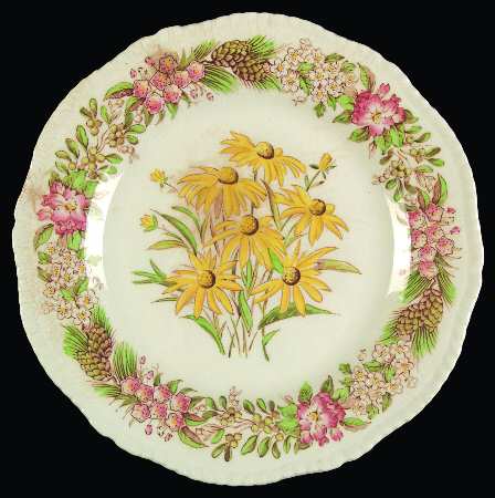 American State Flowers Salad Plate