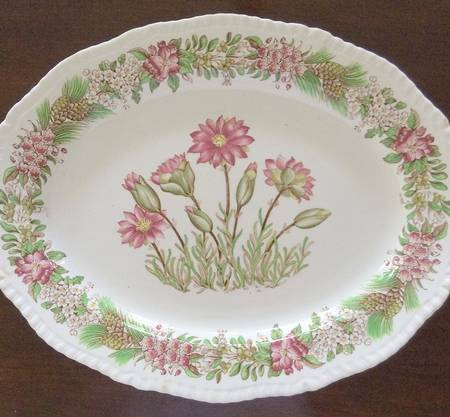 American State Flowers 14" Oval Serving Platter