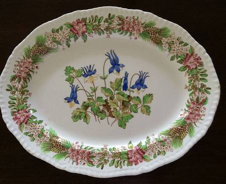 American State Flowers 12" Oval Serving Platter
