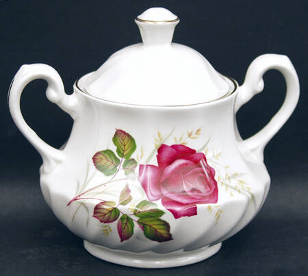 Anniversary Rose Sugar Bowl & Lid