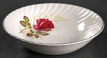 Anniversary Rose 9" Round Vegetable Bowl