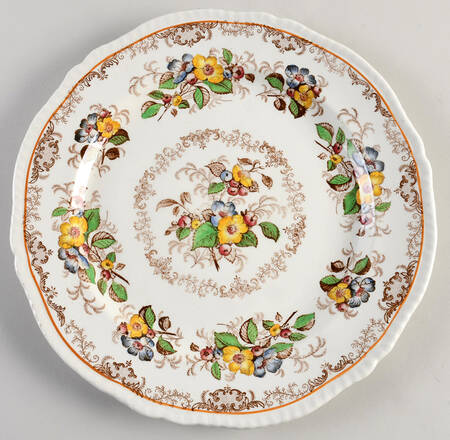 Apple Blossom Brown 12" Chop Plate (Round Platter)