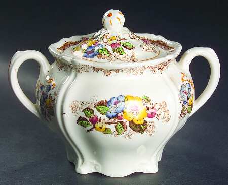 Apple Blossom Brown Sugar Bowl & Lid