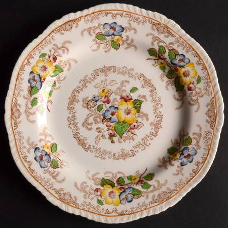 Apple Blossom Brown Salad Plate