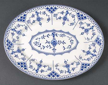 Blue Danish 12" Oval Serving Platter