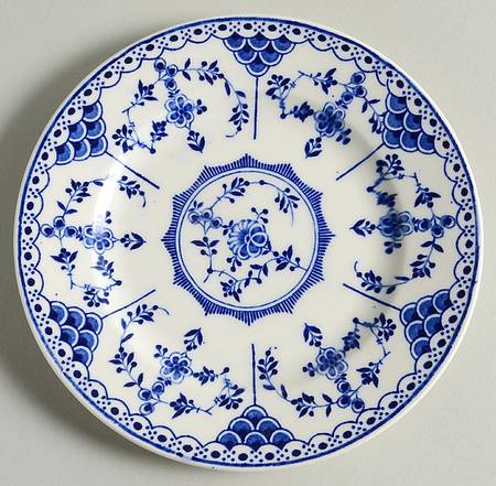 Blue Danish Bread & Butter Plate