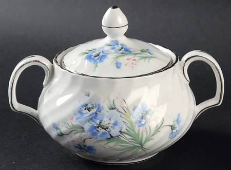 Blue Mist Sugar Bowl & Lid