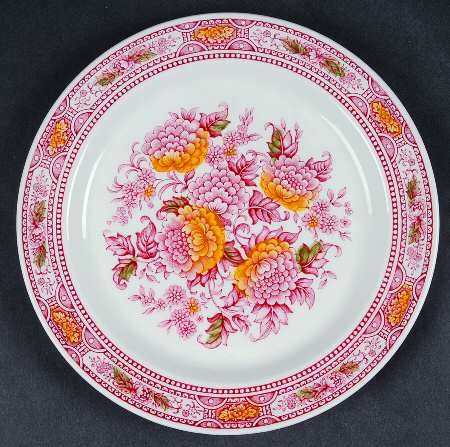 Canterbury Red Multicolor Salad Plate