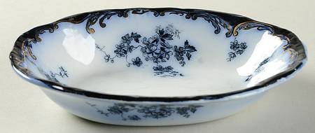 Chiswick (Flow Blue) Oval Fruit/Dessert Bowl