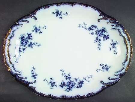 Chiswick (Flow Blue) 17" Oval Serving Platter