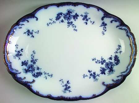 Chiswick (Flow Blue) 19" Oval Serving Platter
