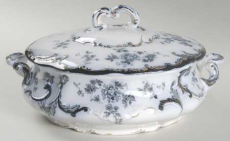 Chiswick (Flow Blue) Round Covered Vegetable