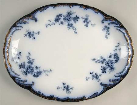 Chiswick (Flow Blue) 15" Oval Serving Platter