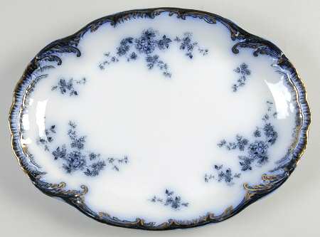 Chiswick (Flow Blue) 12" Oval Serving Platter
