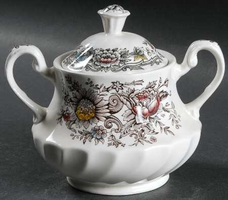 Clifton Multicolor Sugar Bowl & Lid
