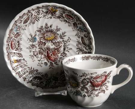 Clifton Multicolor Flat Cup & Saucer Set