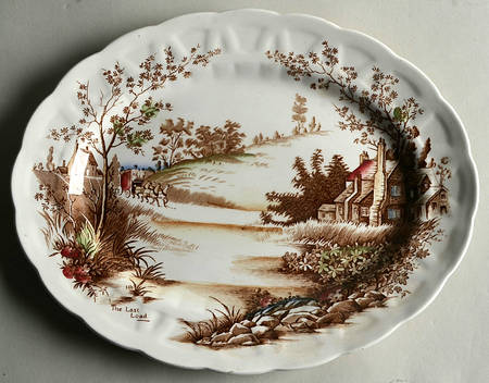 Coaching Days Multicolor (White) 12" Oval Serving Platter