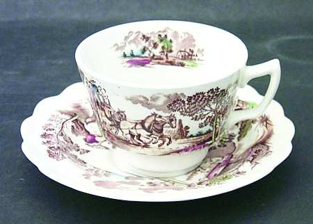 Coaching Days Multicolor (White) Flat Cup & Saucer Set